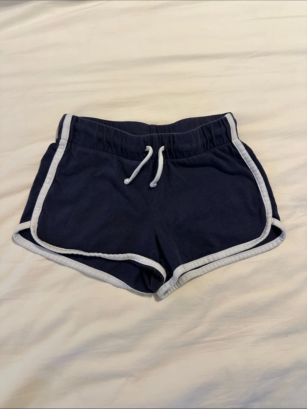 Girls Size M (8) Navy Blue Athletic Shorts with Contrast Trim from Old Navy
